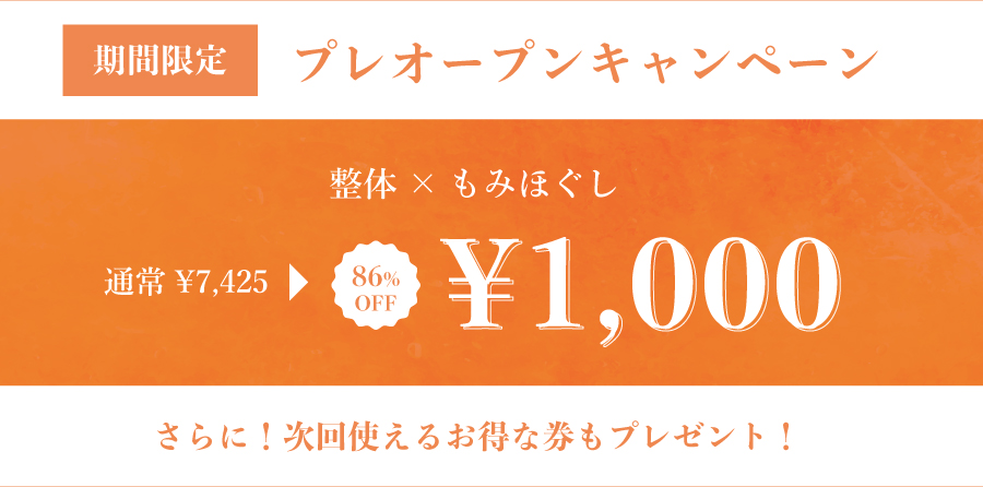 プレオープンキャンペーン