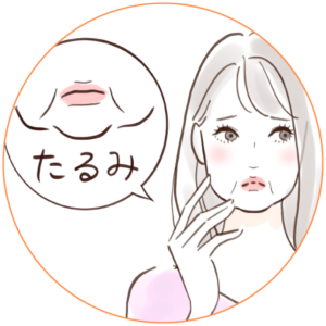 たるみで悩む女性